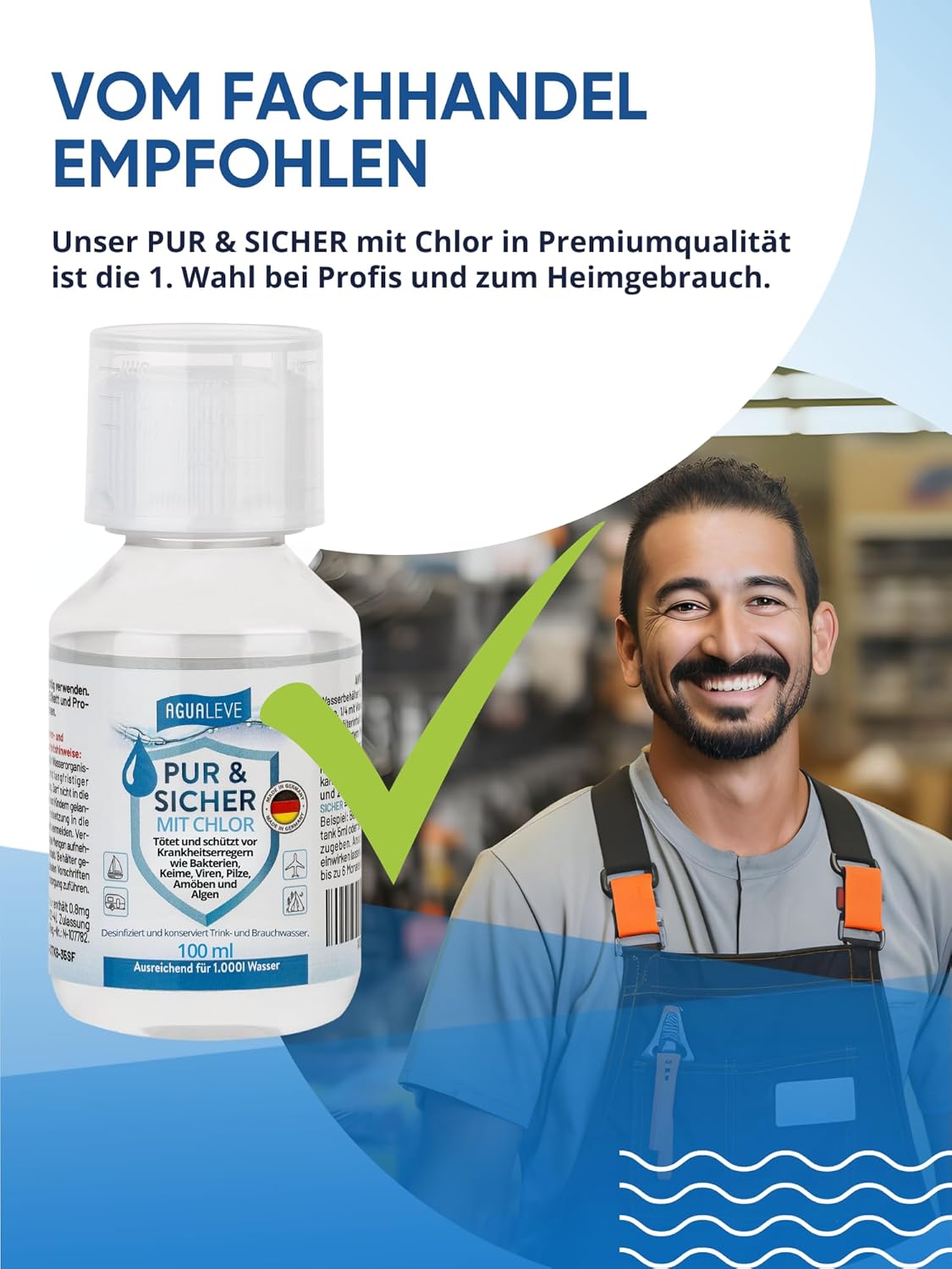 AGUALEVE PUR & SICHER **mit** Chlor 100ml