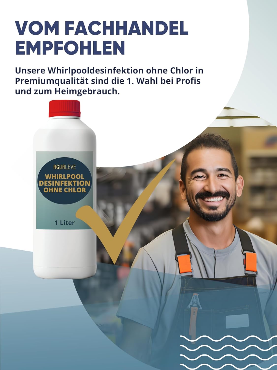 AGUALEVE® Whirlpooldesinfektion ohne Chlor 1 Ltr.