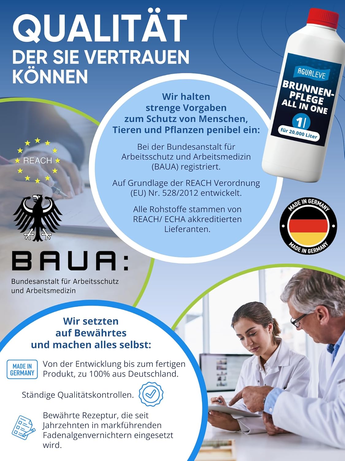 AGUALEVE® Brunnenpflege All in One 1 Ltr.