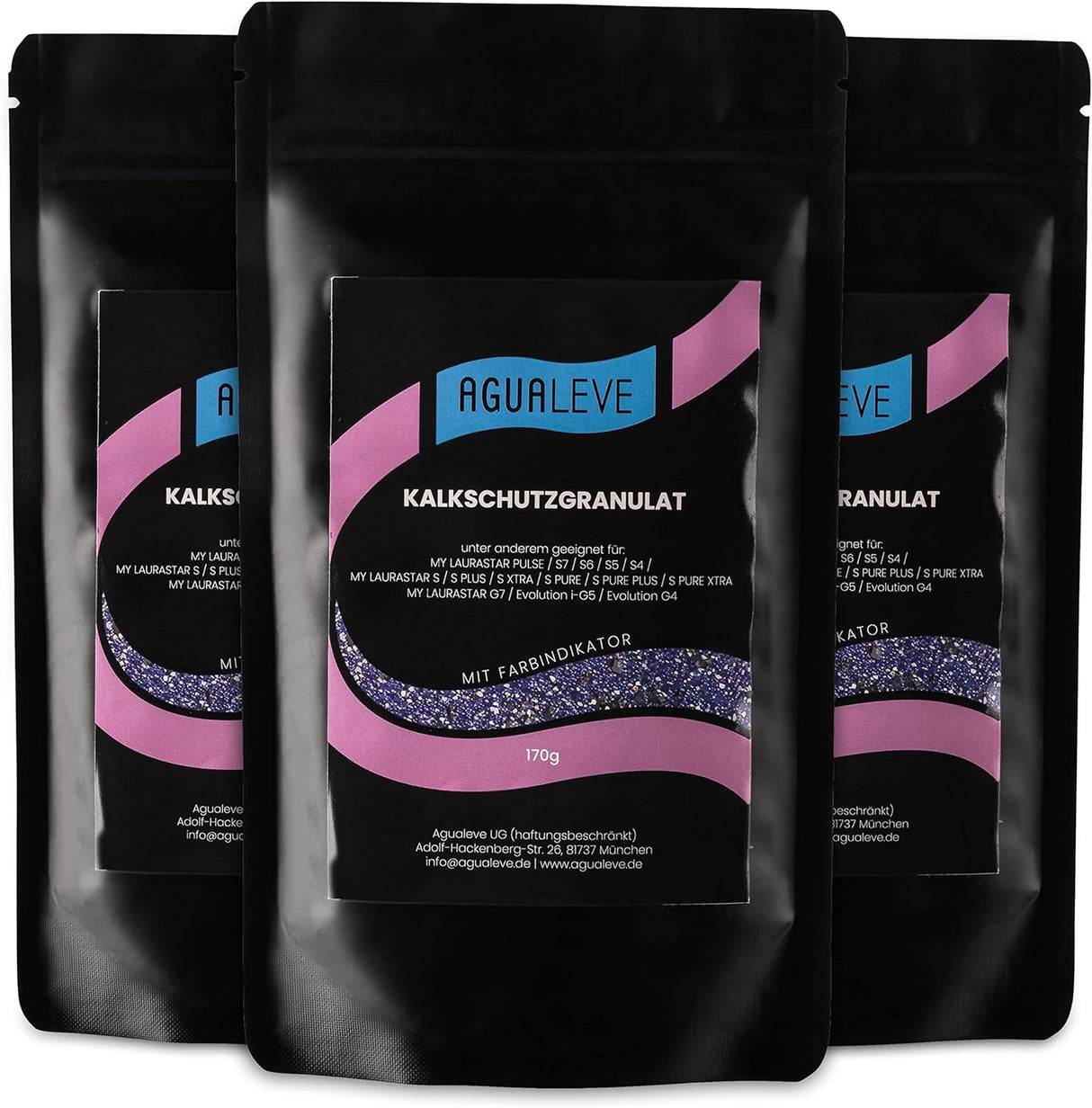 AGUALEVE Kalkschutzgranulat für LAURASTAR Bügelsysteme (als 1x 170g, 3x 170g und 6x 170g erhältlich)