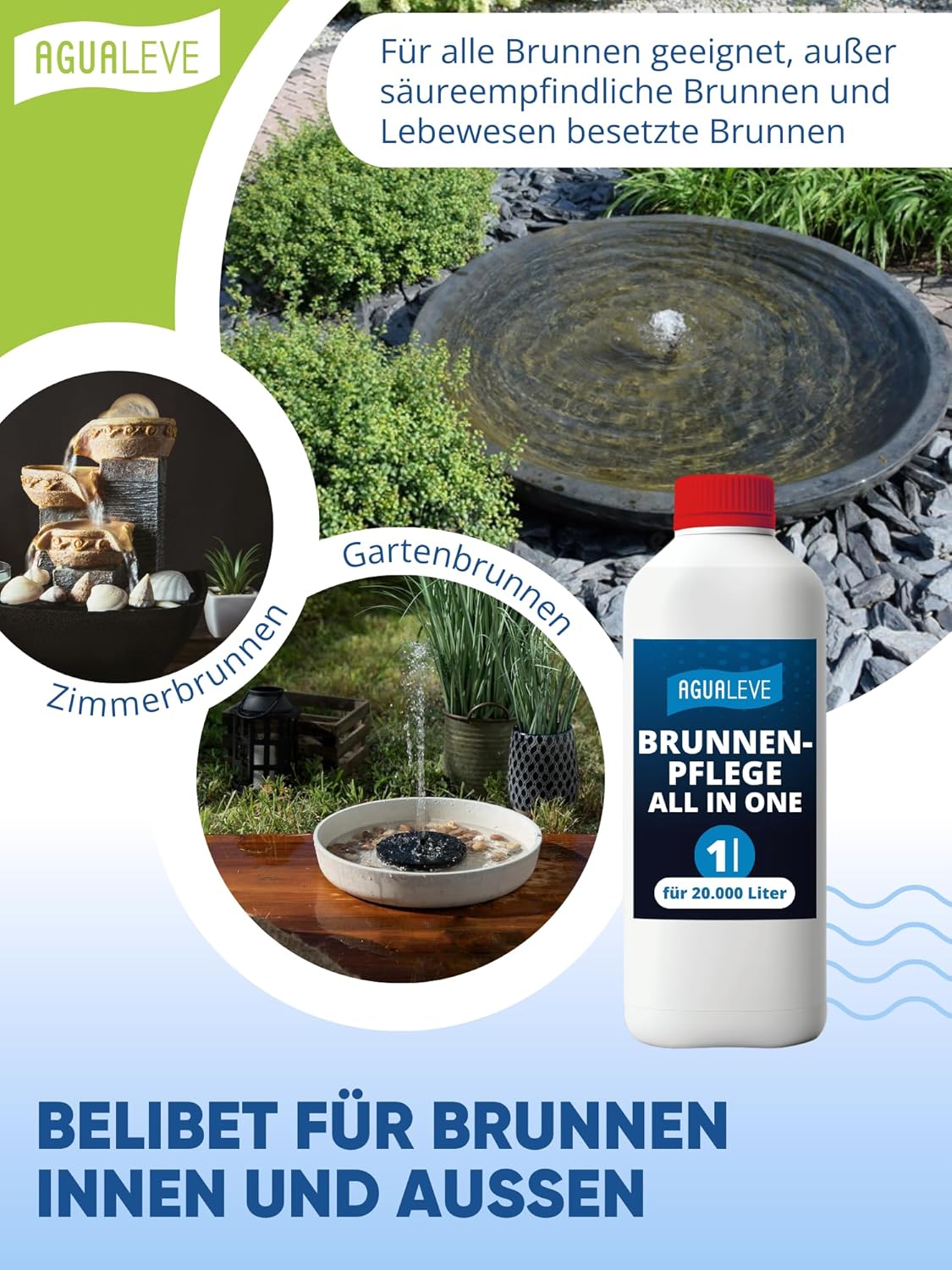 AGUALEVE® Brunnenpflege All in One 1 Ltr.