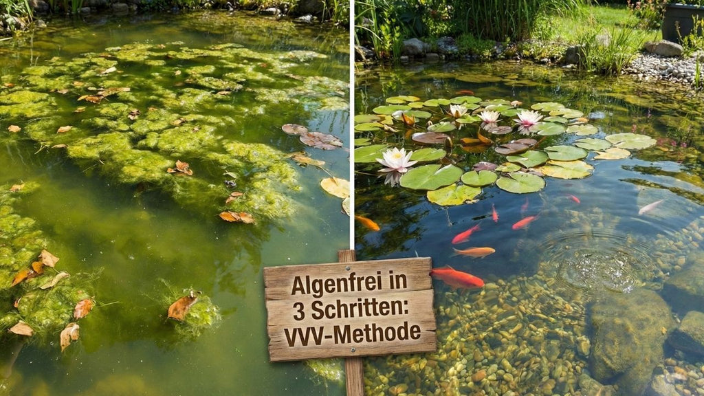 Algen im Teich vernichten