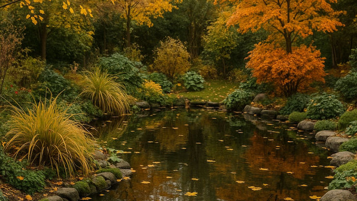 Teichpflege im Herbst