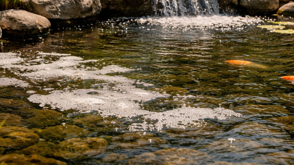 Schaum im Teich