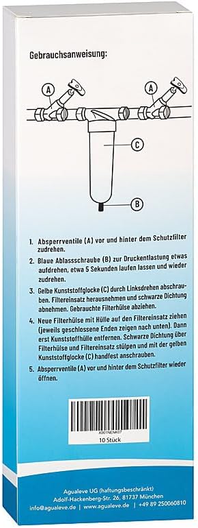 AGUALEVE Filterhülsen als Alternative zu BWT Filterhülsen 10 Stück