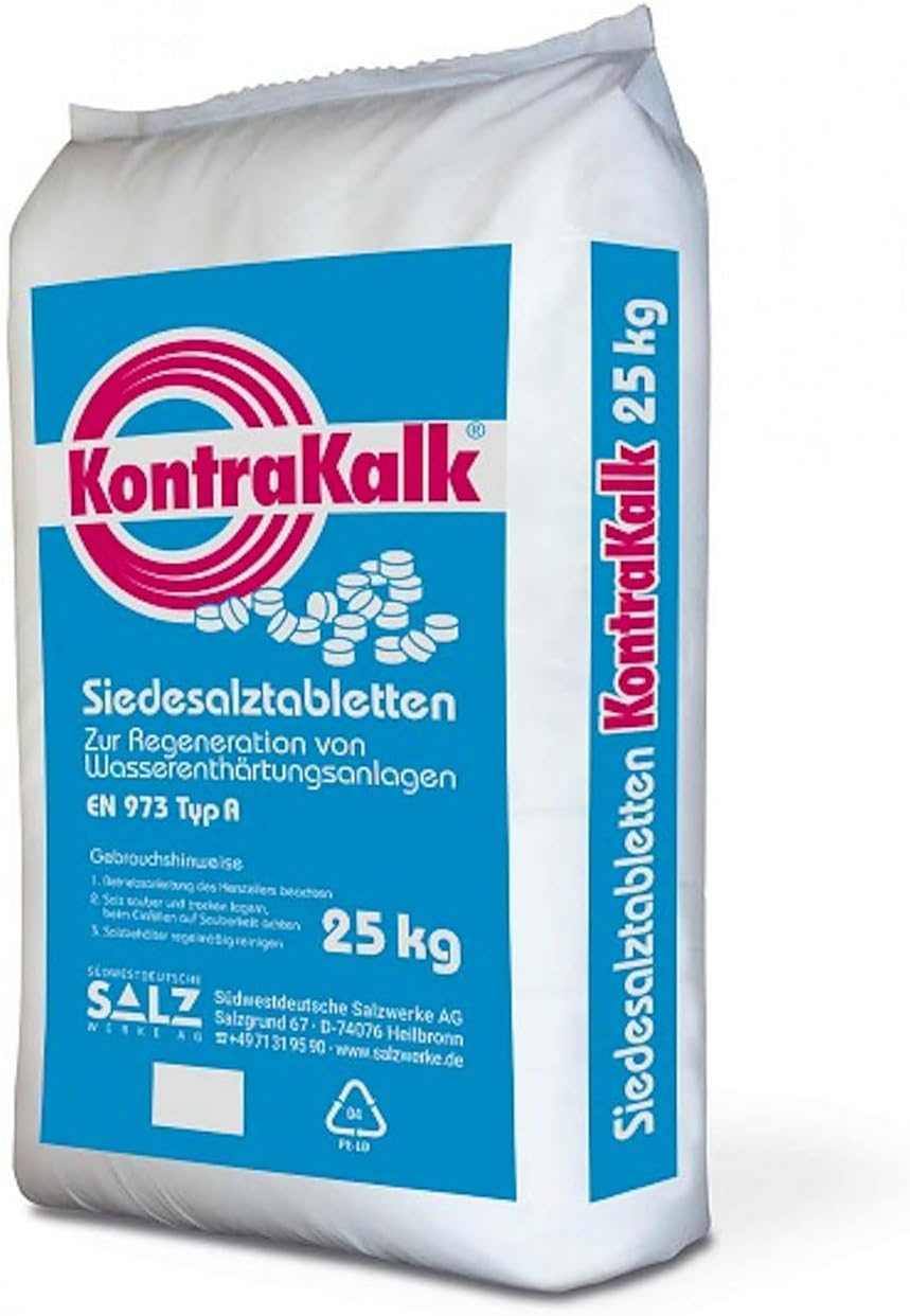 KontraKalk Salztabletten für Wasserenthärtungsanlagen (als 20x 25kg und 40x 25kg erhältlich)