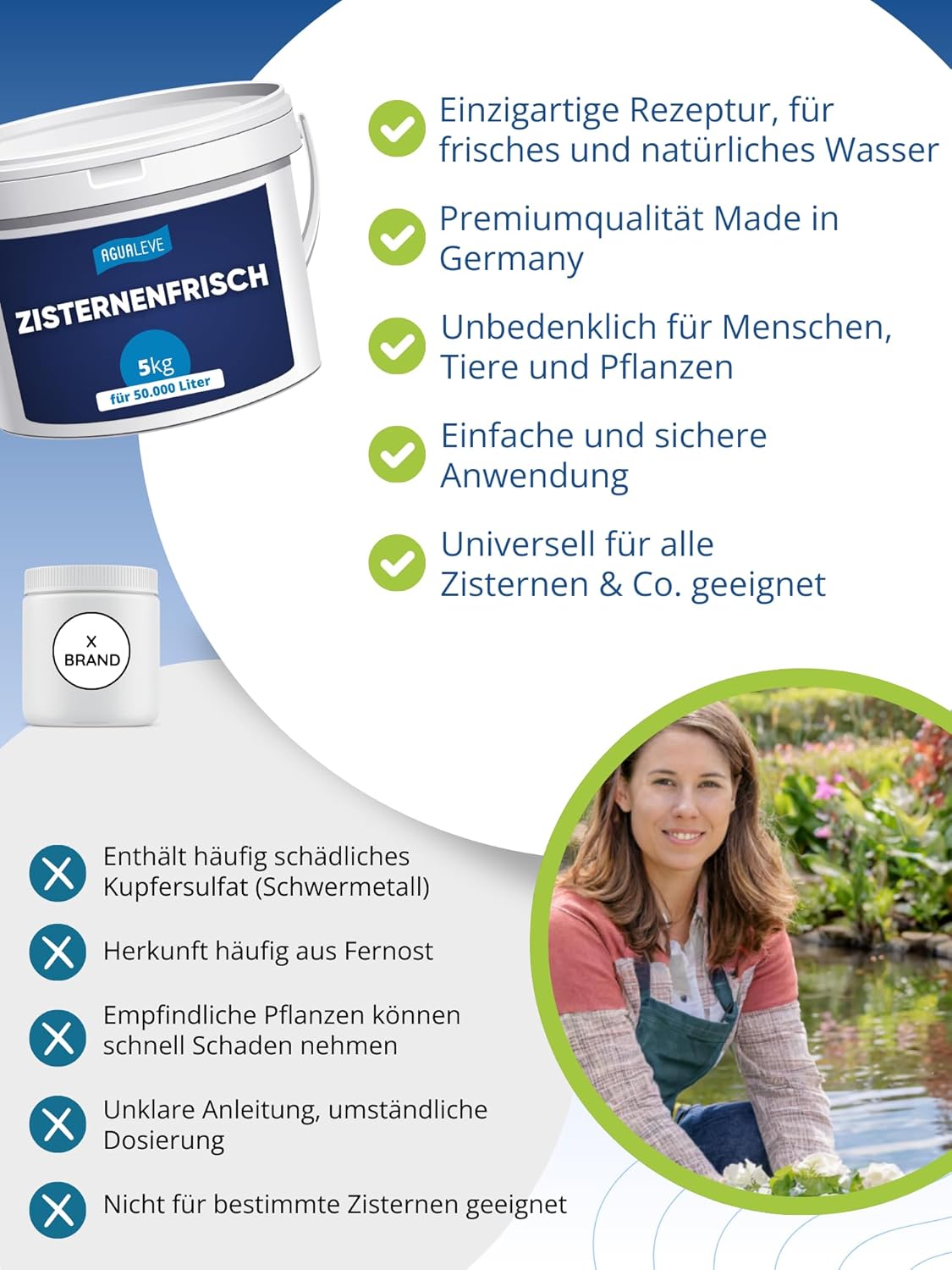 AGUALEVE® Zisternenfrisch  (als 0,5 Kg, 1 Kg, 2,5 Kg und 5 Kg erhältlich)