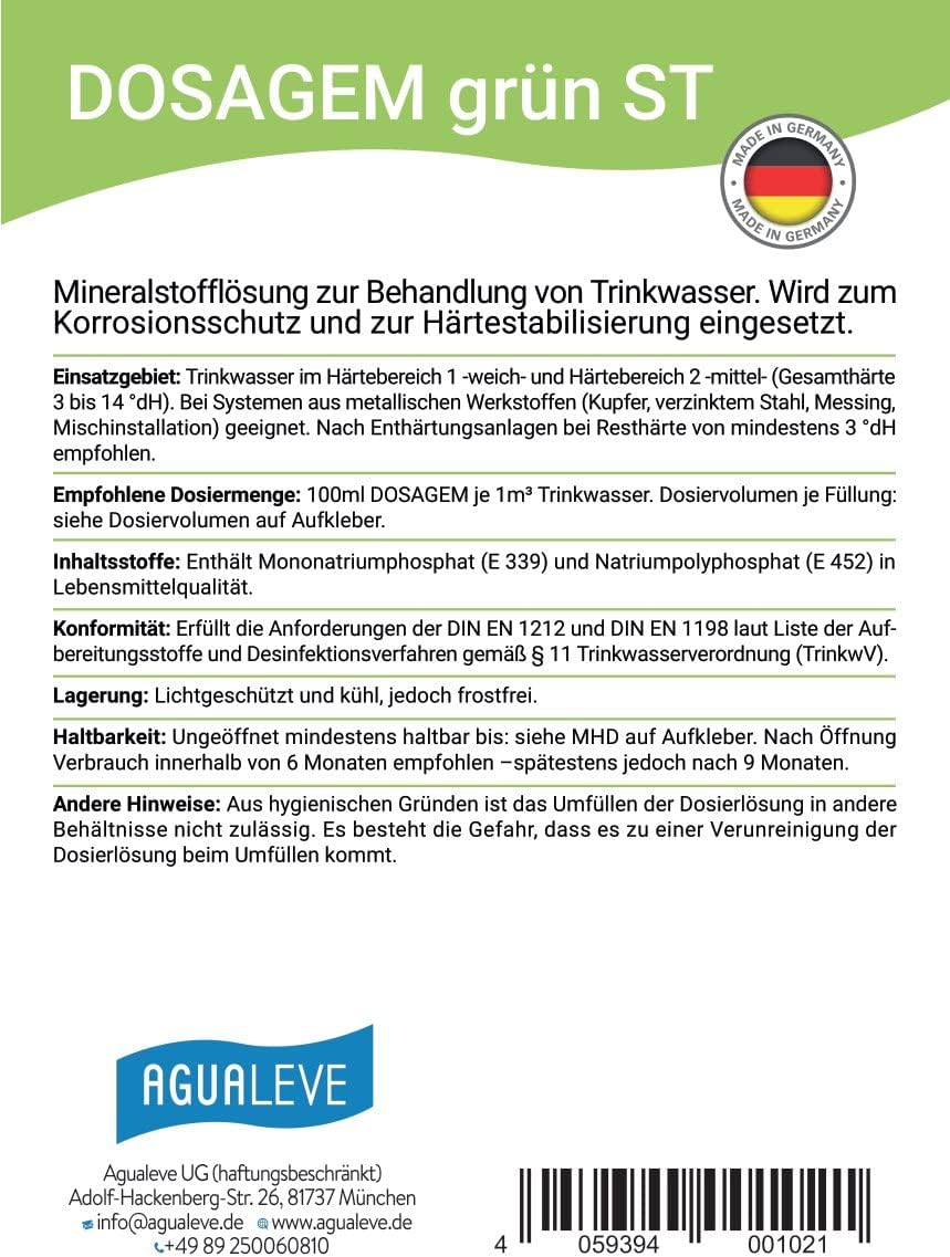DOSAGEM grün ST Dosierlösung (10 l oder 20 l Kanister)