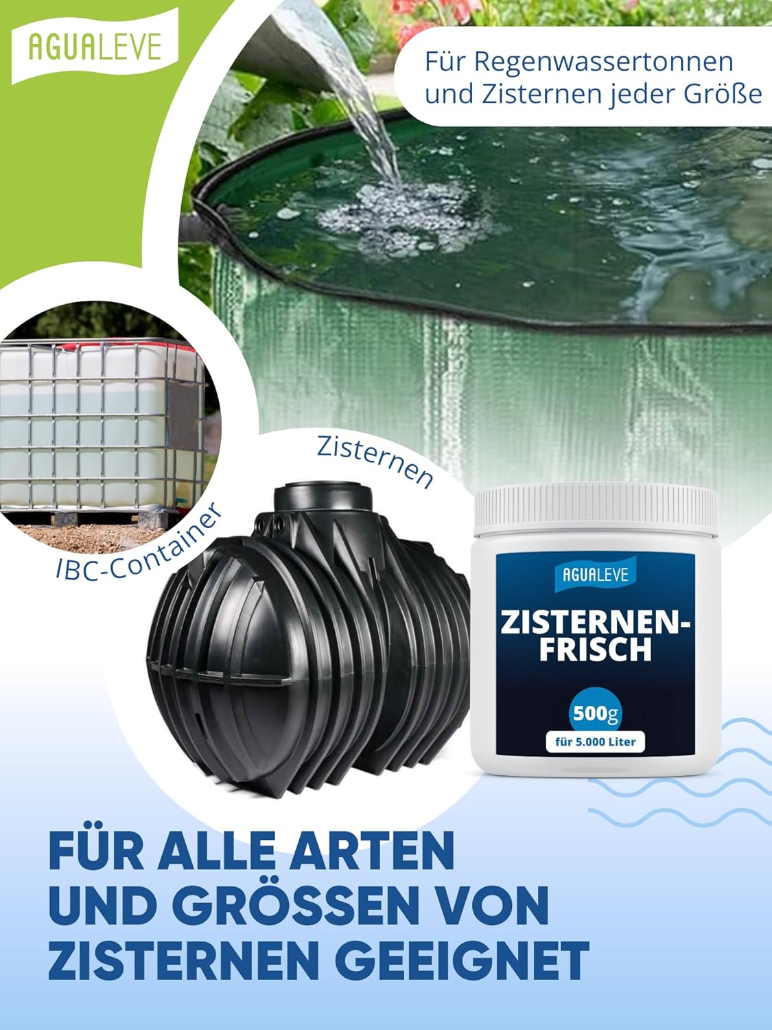 AGUALEVE® Zisternenfrisch  (als 0,5 Kg, 1 Kg, 2,5 Kg und 5 Kg erhältlich)