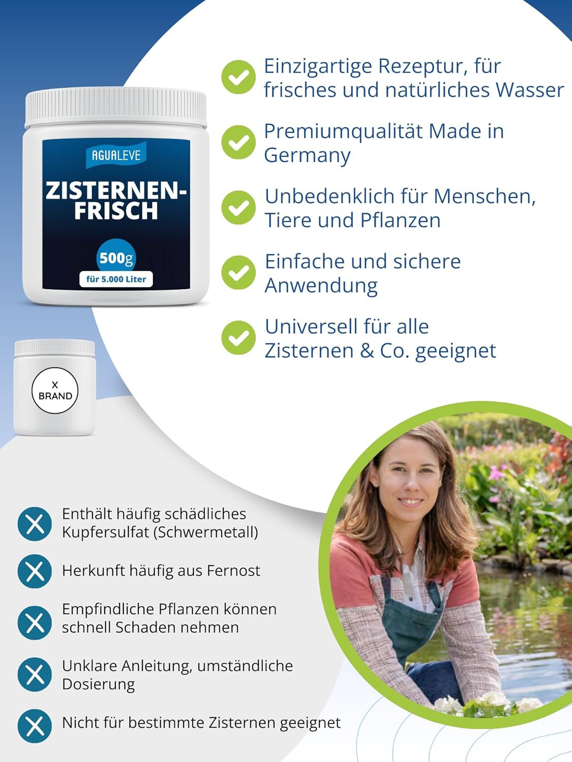 AGUALEVE® Zisternenfrisch  (als 0,5 Kg, 1 Kg, 2,5 Kg und 5 Kg erhältlich)
