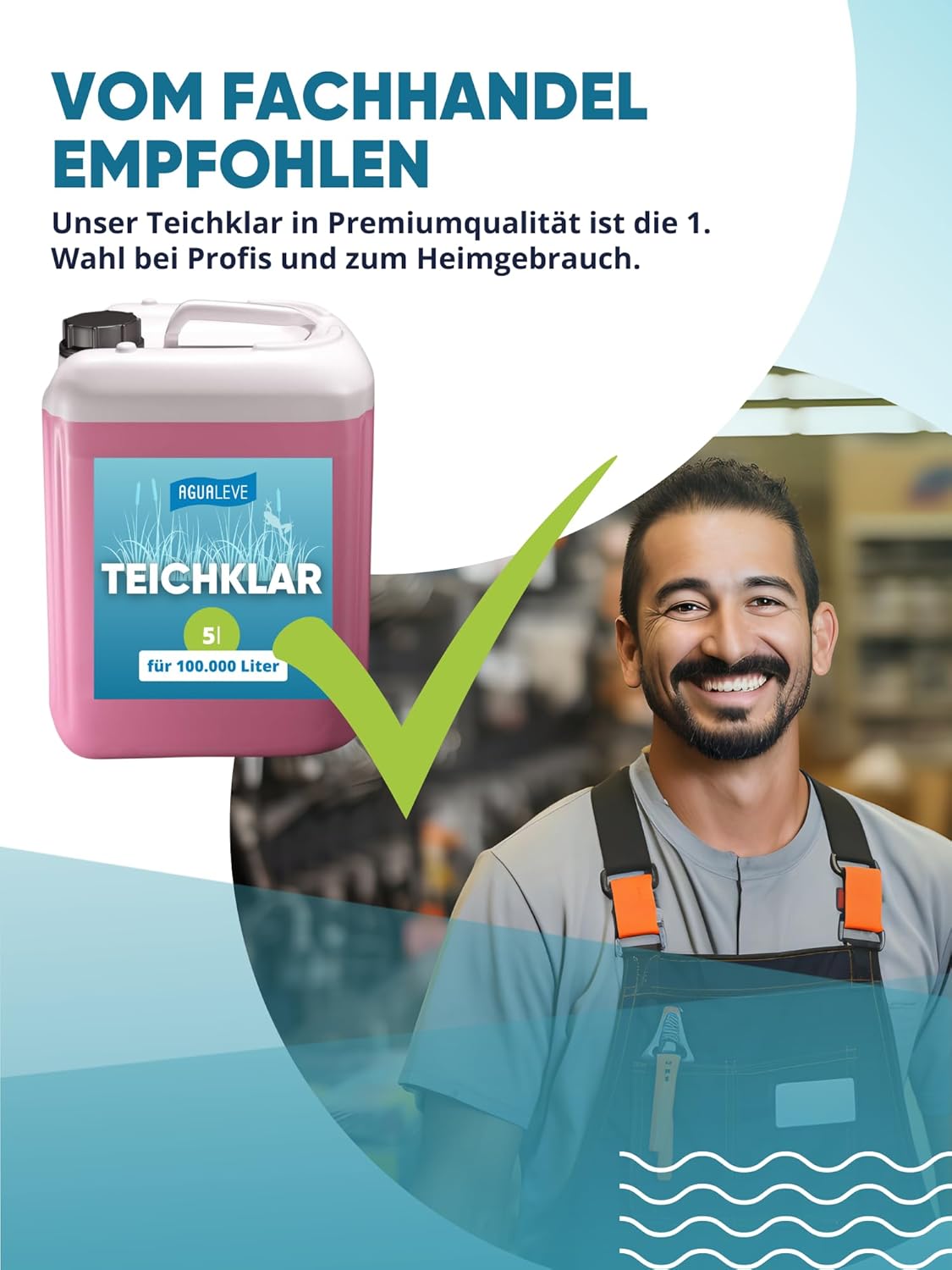 Teichklar (1 l oder 5 l ) Teichwasser klar bekommen mit AGUALEVE®