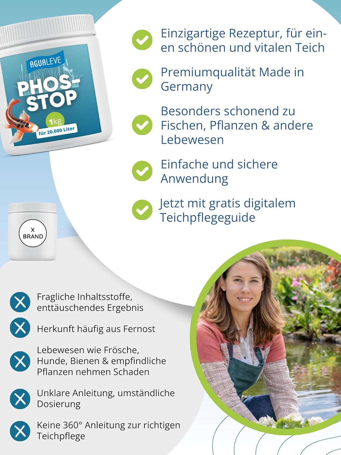 Phosstop 1kg Phosphatbinder für Teiche AGUALEVE®