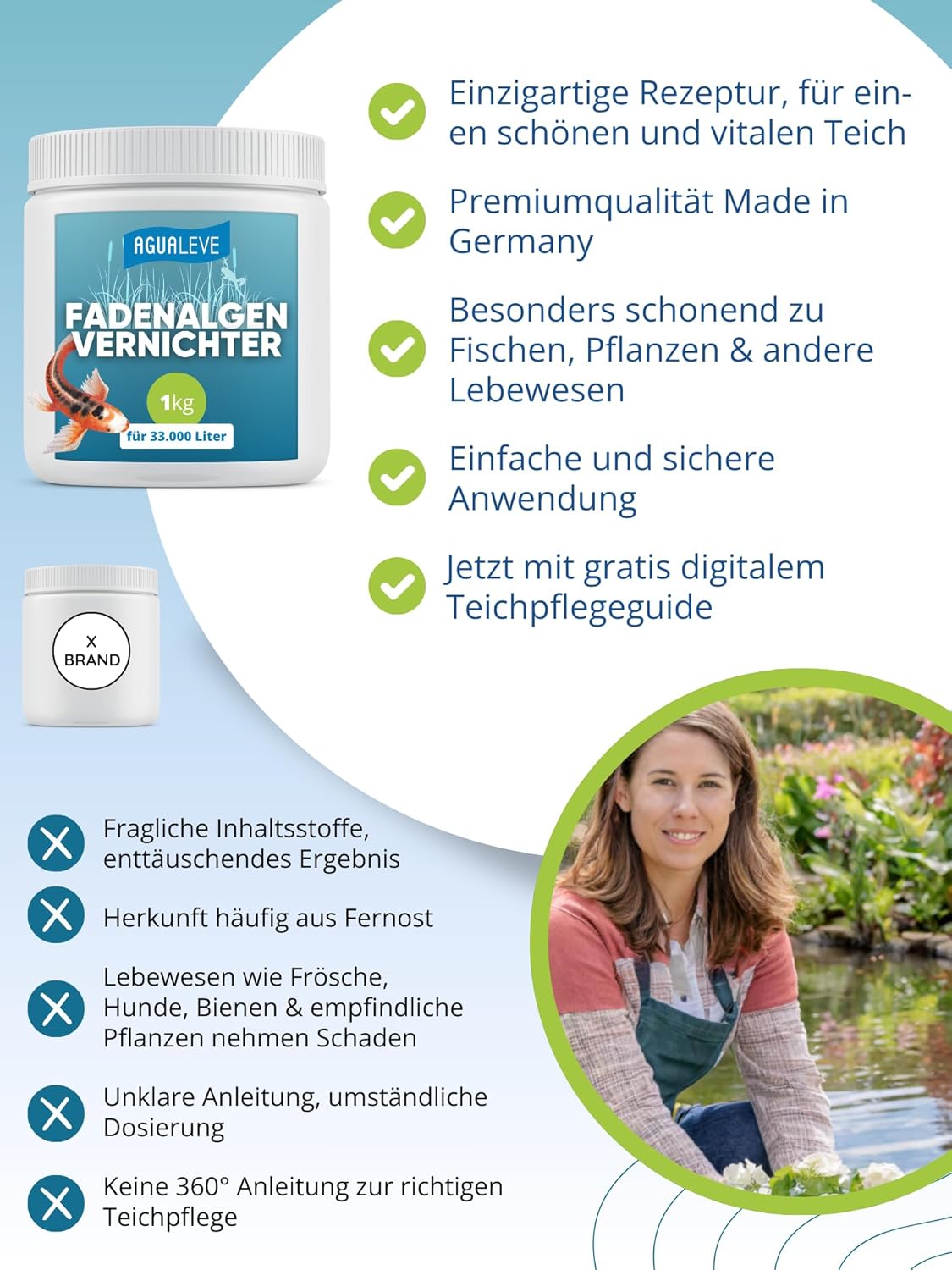 AGUALEVE® Fadenalgenvernichter (als 1 kg und 5 kg erhältlich)