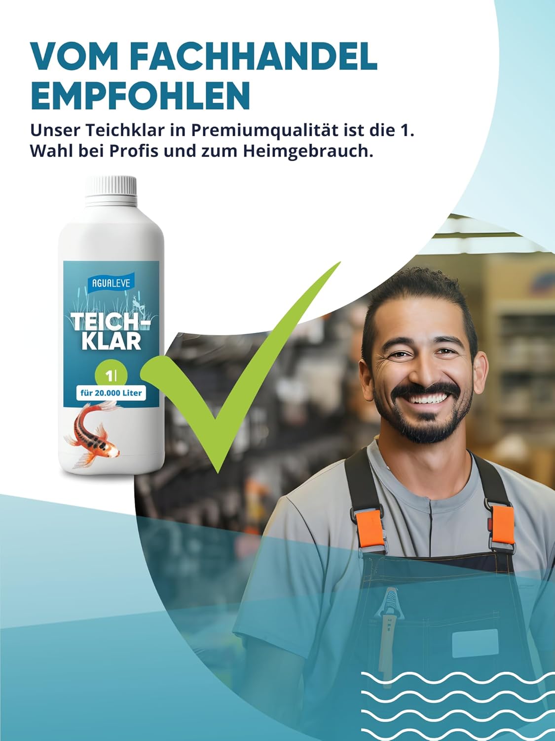 Teichklar (1 l oder 5 l ) Teichwasser klar bekommen mit AGUALEVE®