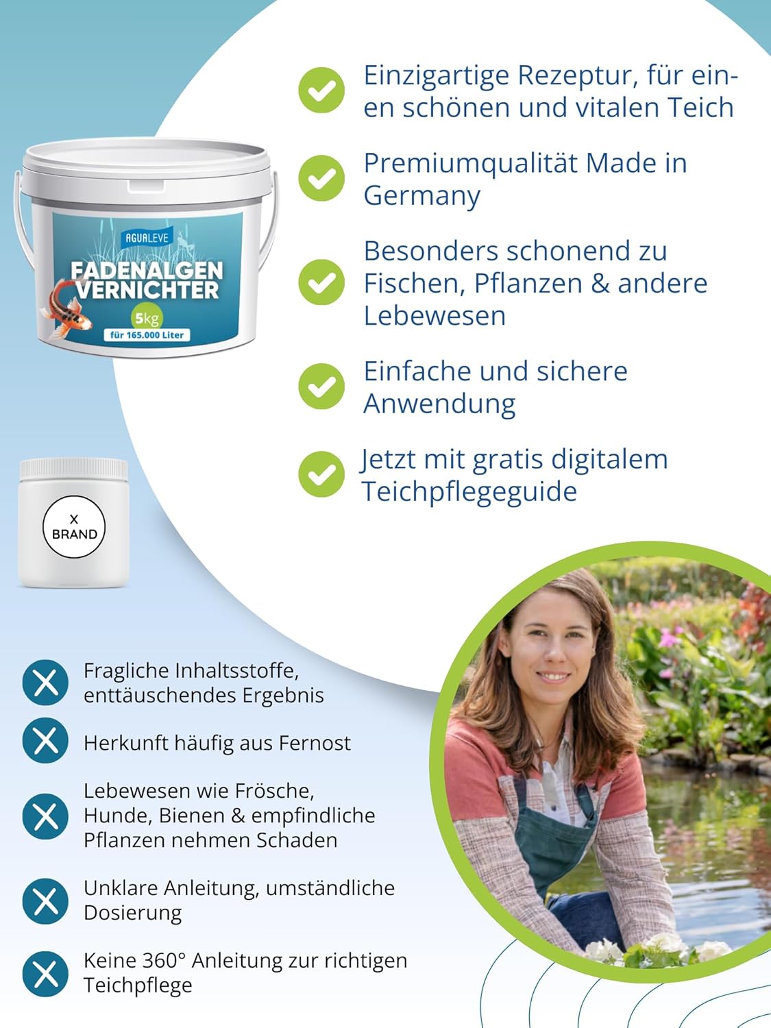 AGUALEVE® Fadenalgenvernichter (als 1 kg und 5 kg erhältlich)