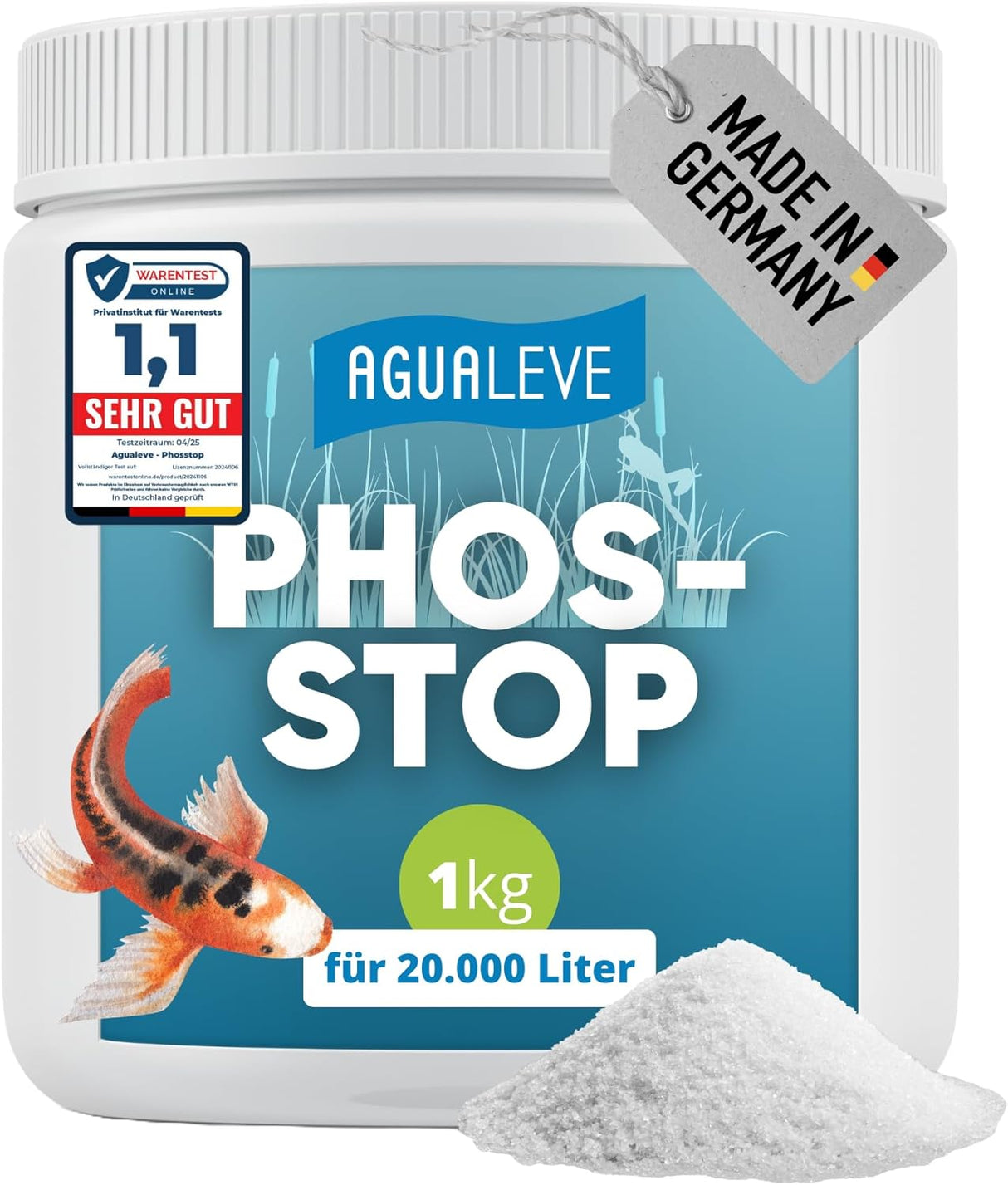 Phosstop 1kg Phosphatbinder für Teiche AGUALEVE®