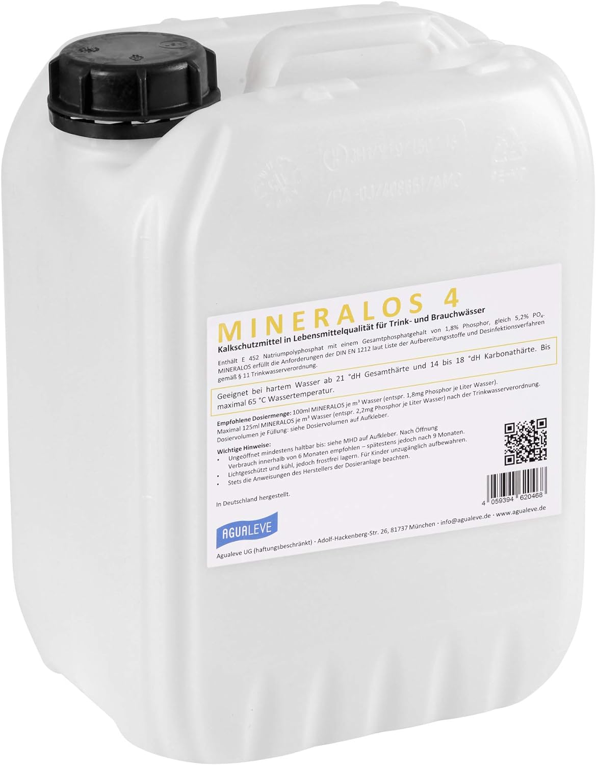 MINERALOS 4 Dosierlösung - Alternative zu BWT Mineralstoff F4 / H4 (10 l oder 20 l Kanister)