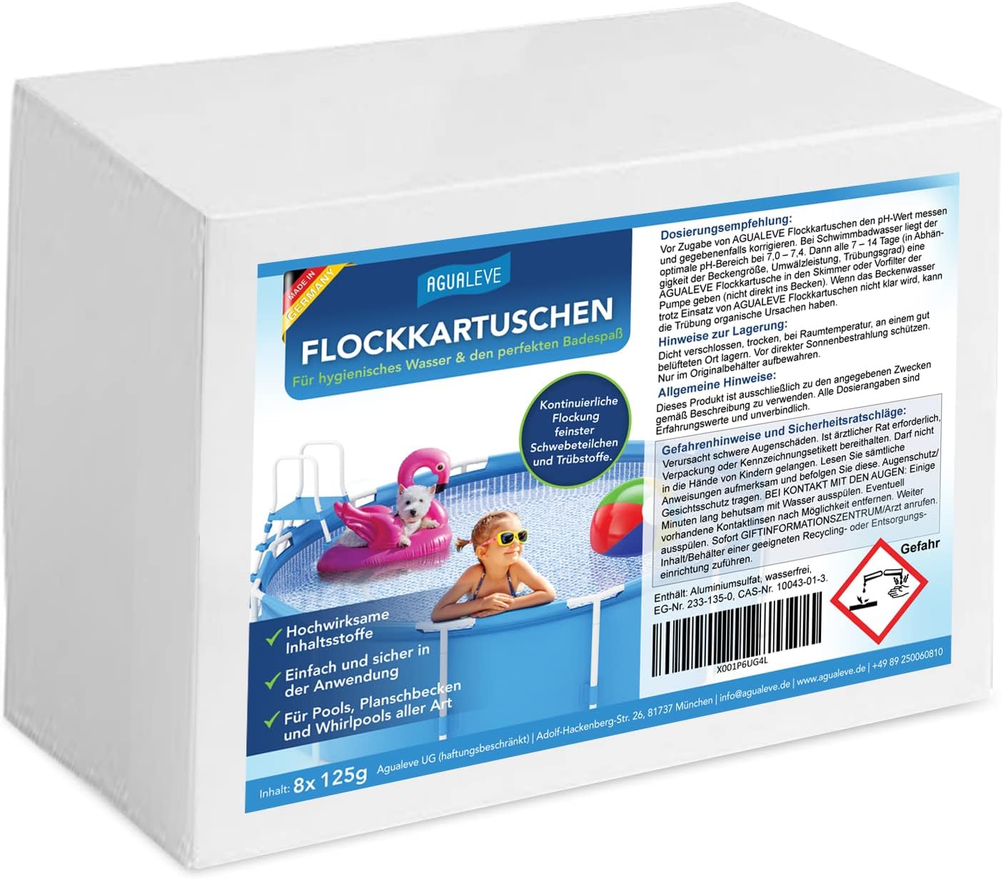 Flockkartuschen Pool 1kg (8x125g)