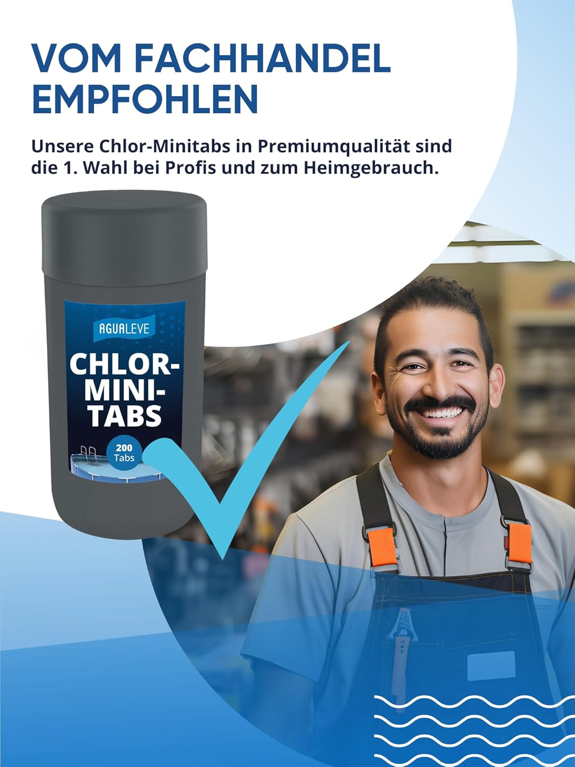 AGUALEVE® Chlor-Minitabs 200 Stück schnelllöslich