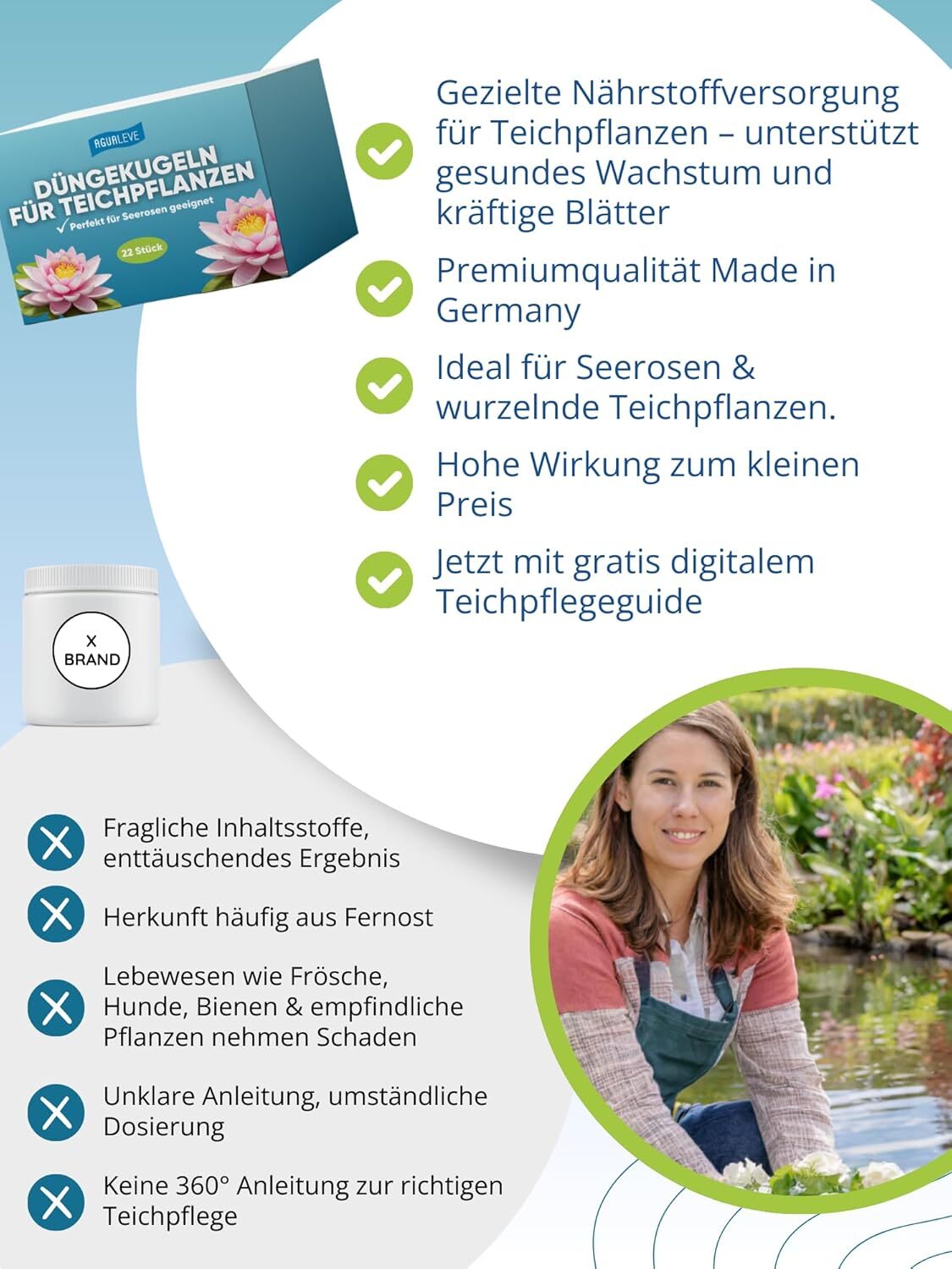 22 Düngekugeln für Teichpflanzen perfekt für Seerosen
