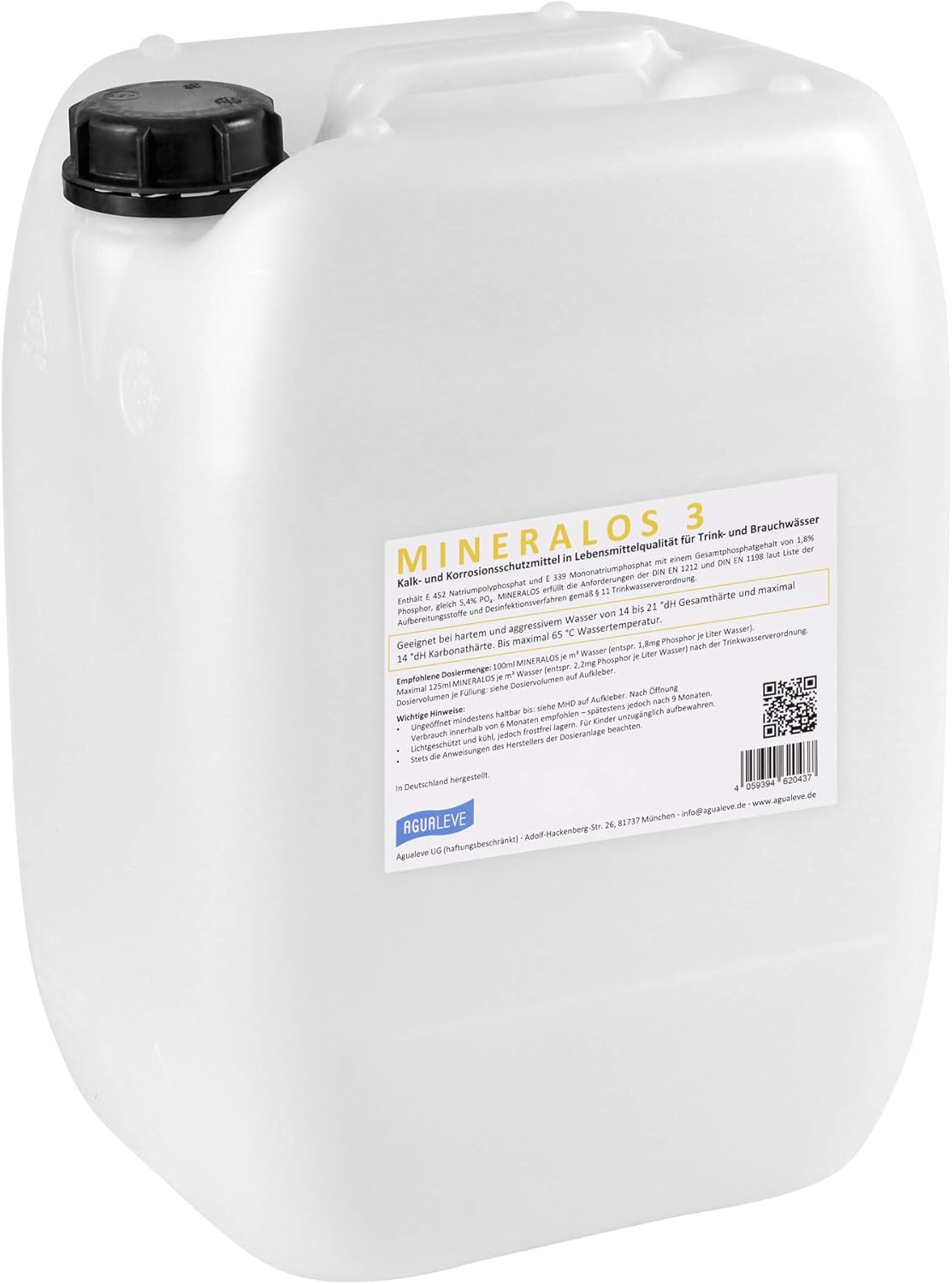 MINERALOS 3 Dosierlösung - Alternative zu BWT Mineralstoff F3 / H3 (10 l oder 20 l Kanister)