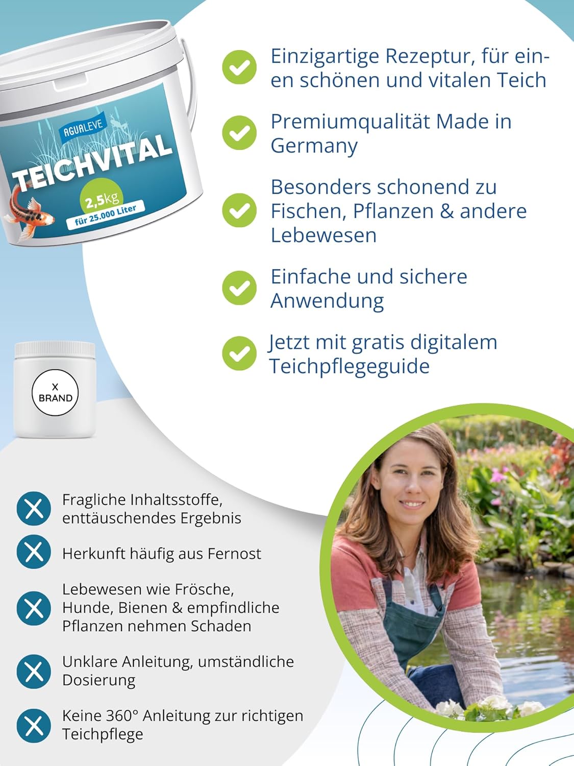 Teichvital (1 kg oder 2,5 kg) ideale Wasserwerte AGUALEVE®