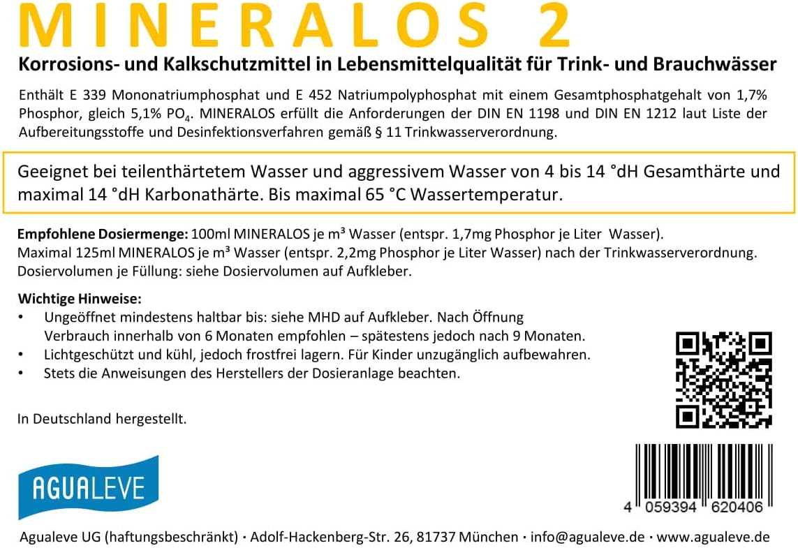 MINERALOS 2 Dosierlösung - Alternative zu BWT Mineralstoff F2 / FE (10 l oder 20 l Kanister)