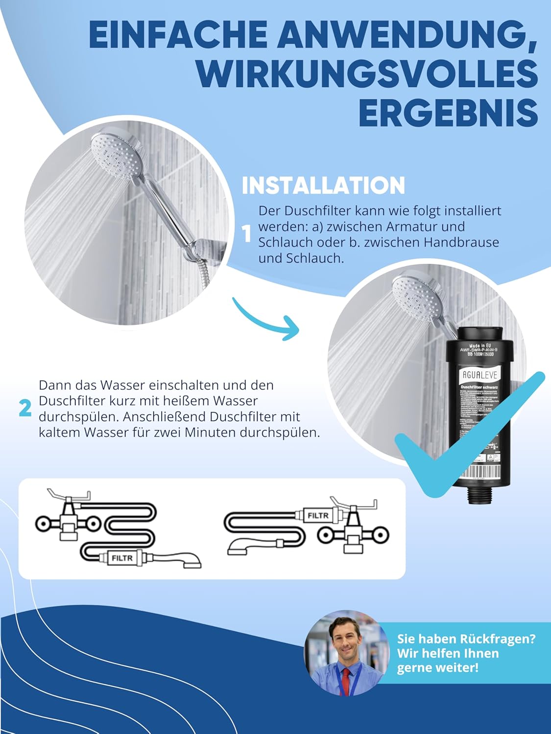 Duschfilter gegen Kalk, Schwermetalle & mehr