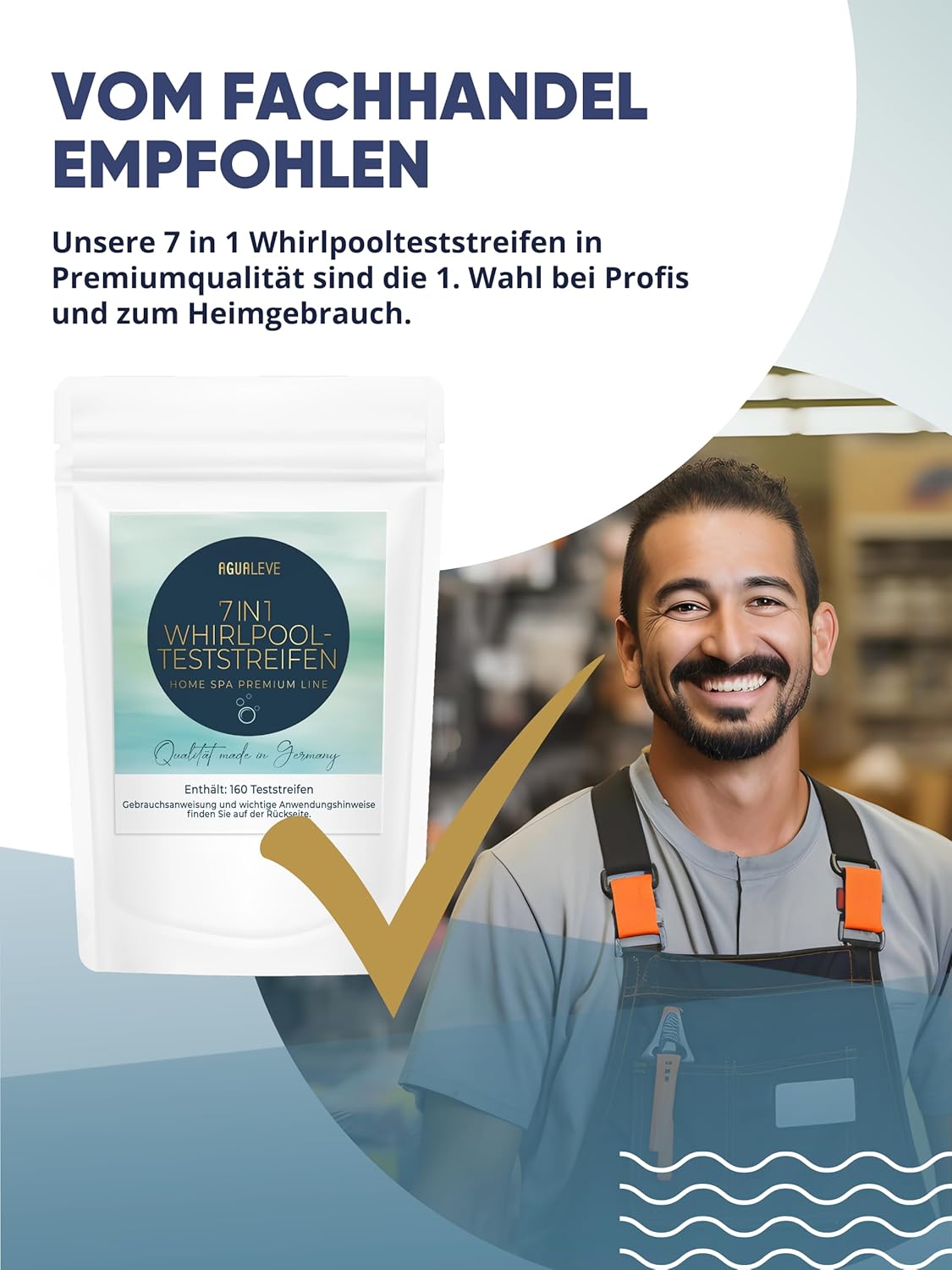 AGUALEVE® 7 in 1 Whirlpool Teststreifen 160 Stück