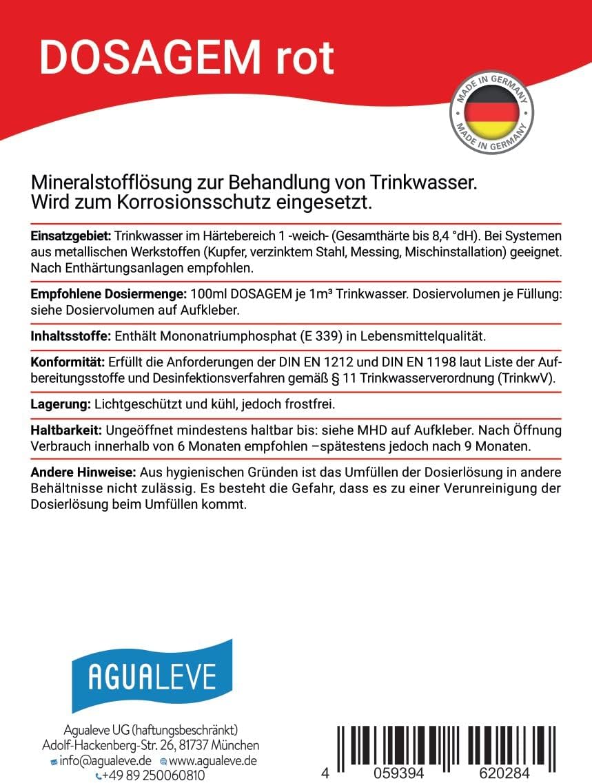 DOSAGEM rot Dosierlösung (10 l oder 20 l Kanister)