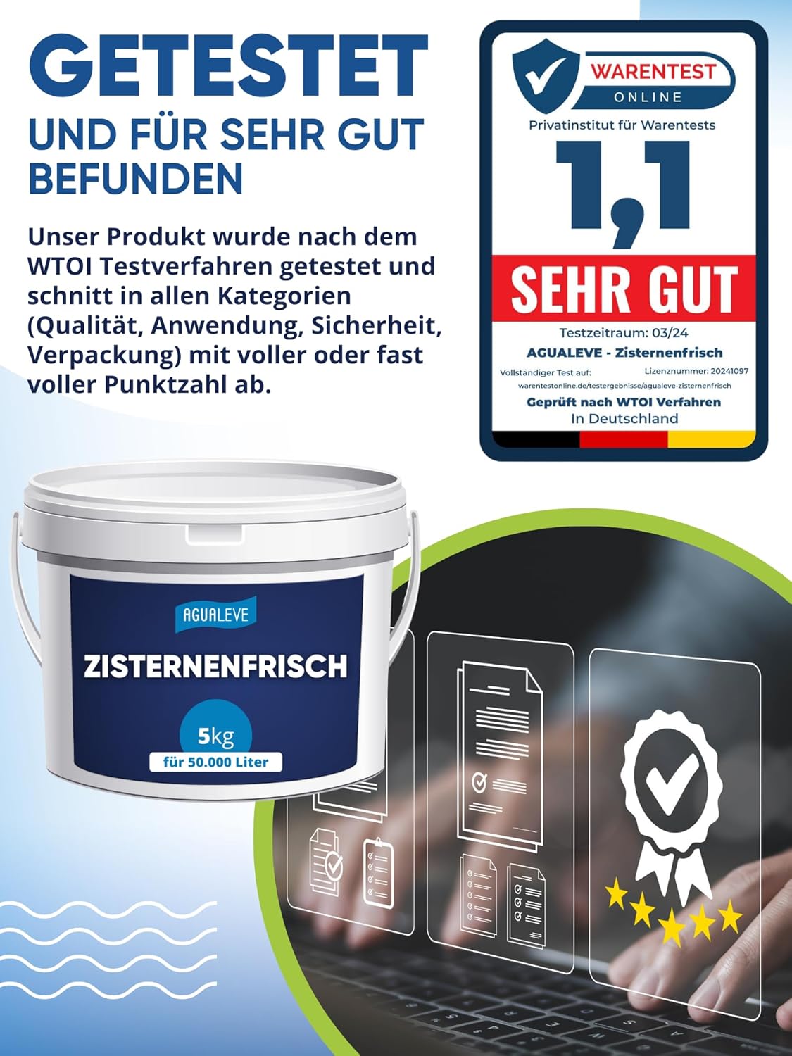 Zisternenfrisch AGUALEVE® (0,5 kg, 1 kg, 2,5 kg oder 5 kg)