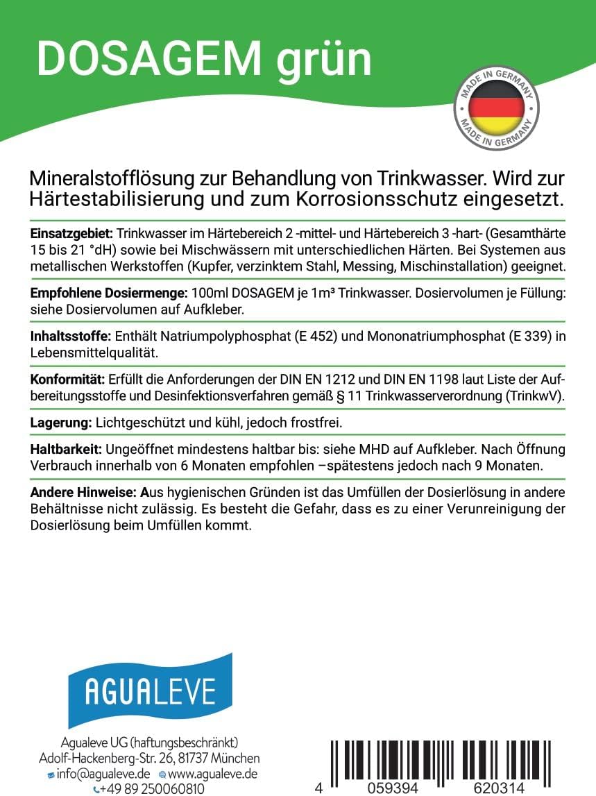 DOSAGEM grün Dosierlösung (10 l oder 20 l Kanister)