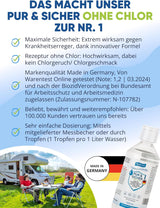 AGUALEVE PUR & SICHER **ohne** Chlor (als 15 ml, 100 ml und 500 ml erhältlich)