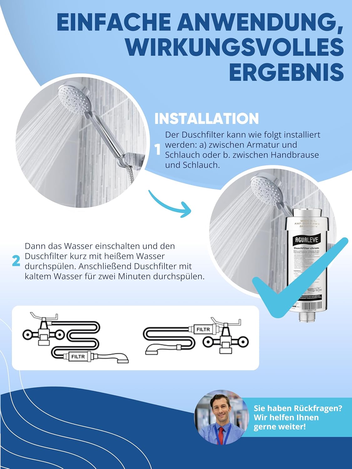 Duschfilter gegen Kalk, Schwermetalle & mehr
