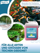 Teichklar (1 l oder 5 l ) Teichwasser klar bekommen mit AGUALEVE®