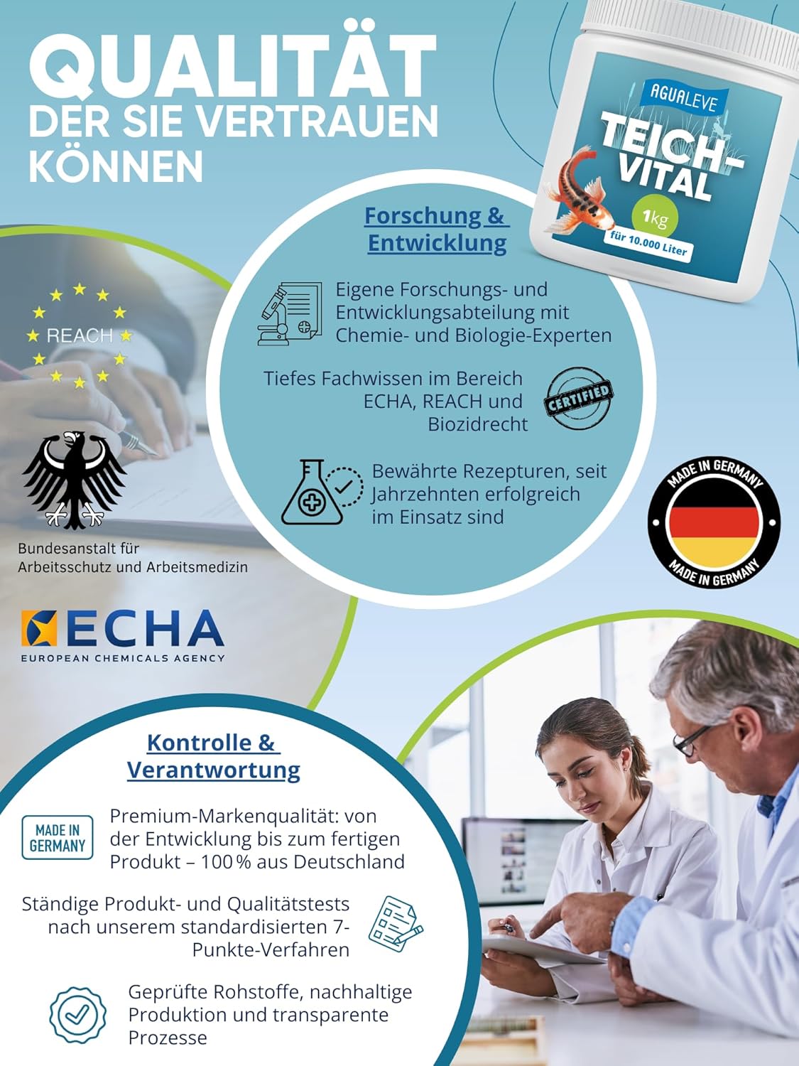 Teichvital (1 kg oder 2,5 kg) ideale Wasserwerte AGUALEVE®