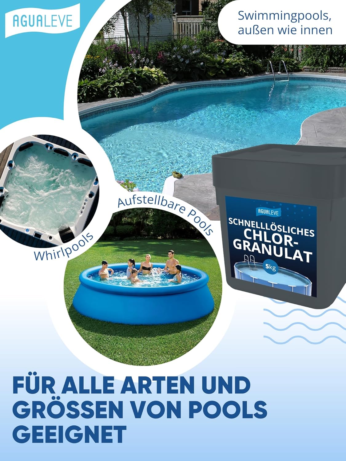AGUALEVE® Chlorgranulat schnelllöslich (als 1 Kg und 5 Kg erhältlich)