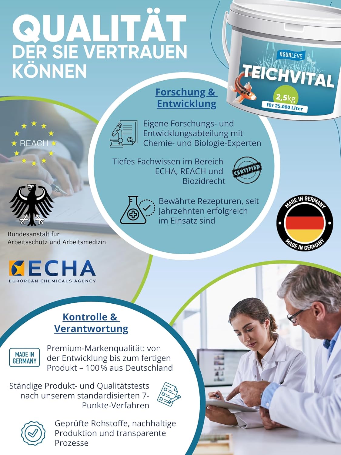 Teichvital (1 kg oder 2,5 kg) ideale Wasserwerte AGUALEVE®