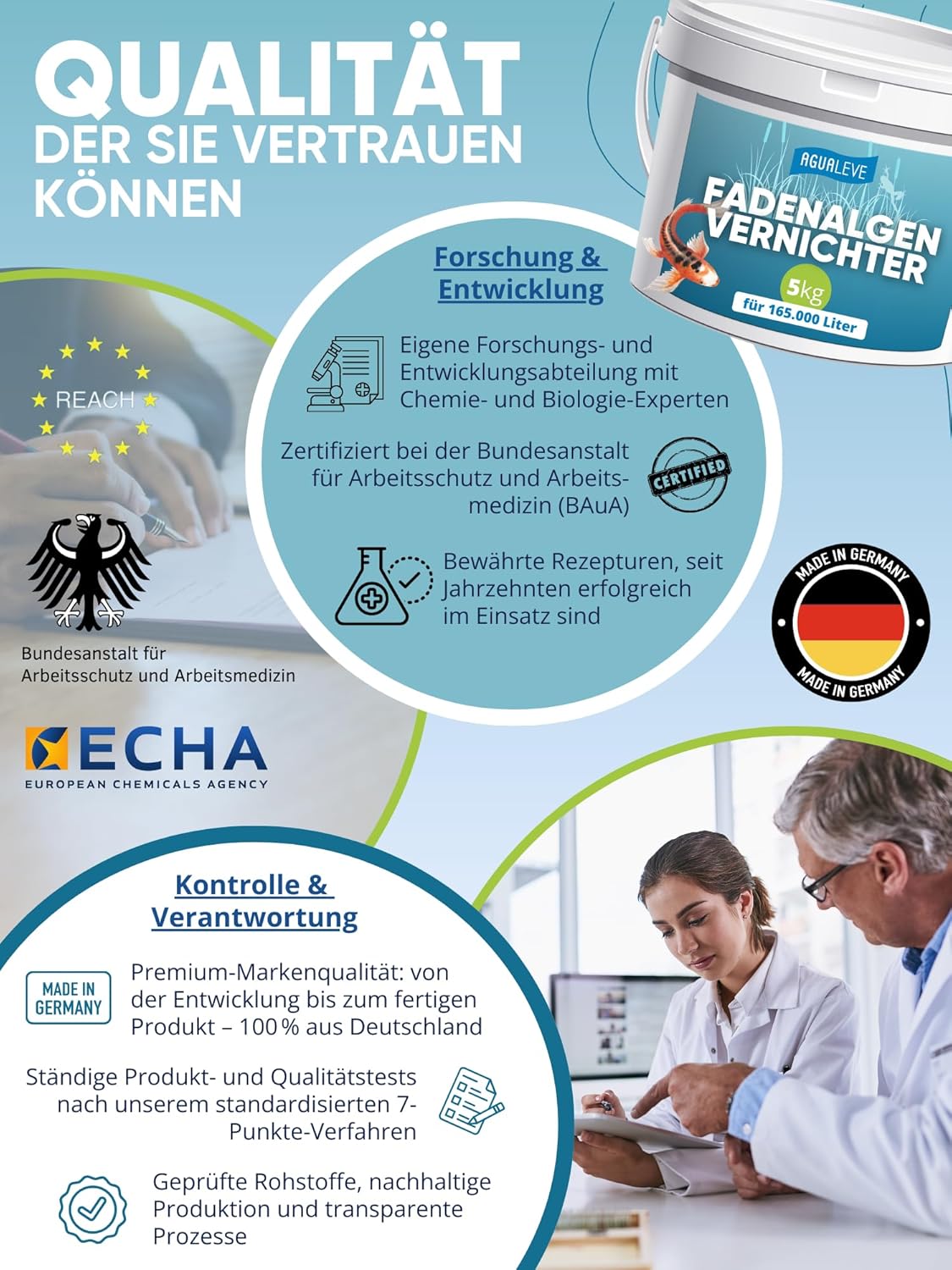 AGUALEVE® Fadenalgenvernichter (als 1 kg und 5 kg erhältlich)