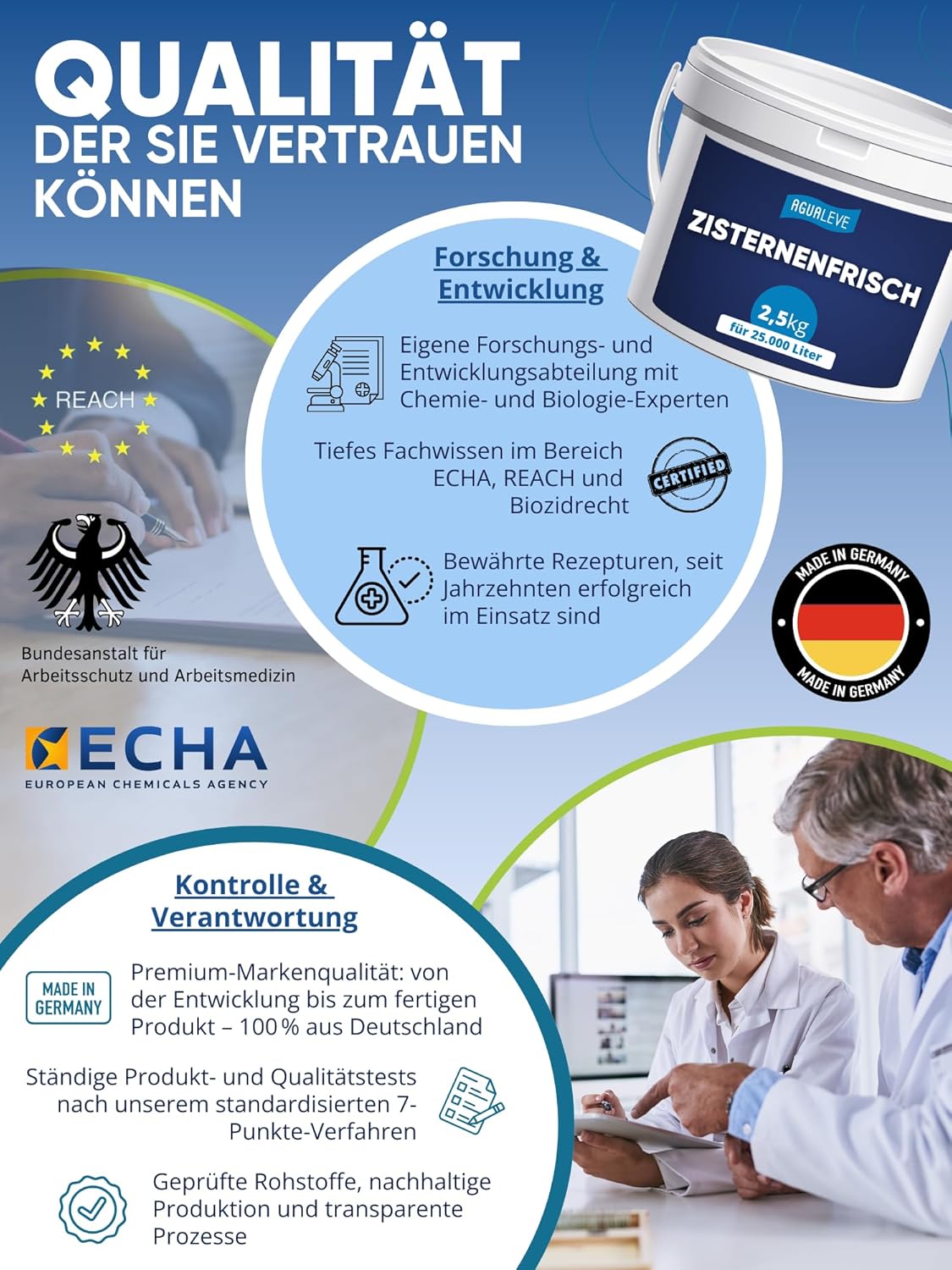 AGUALEVE® Zisternenfrisch  (als 0,5 Kg, 1 Kg, 2,5 Kg und 5 Kg erhältlich)