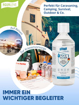AGUALEVE PUR & SICHER **ohne** Chlor (als 15 ml, 100 ml und 500 ml erhältlich)