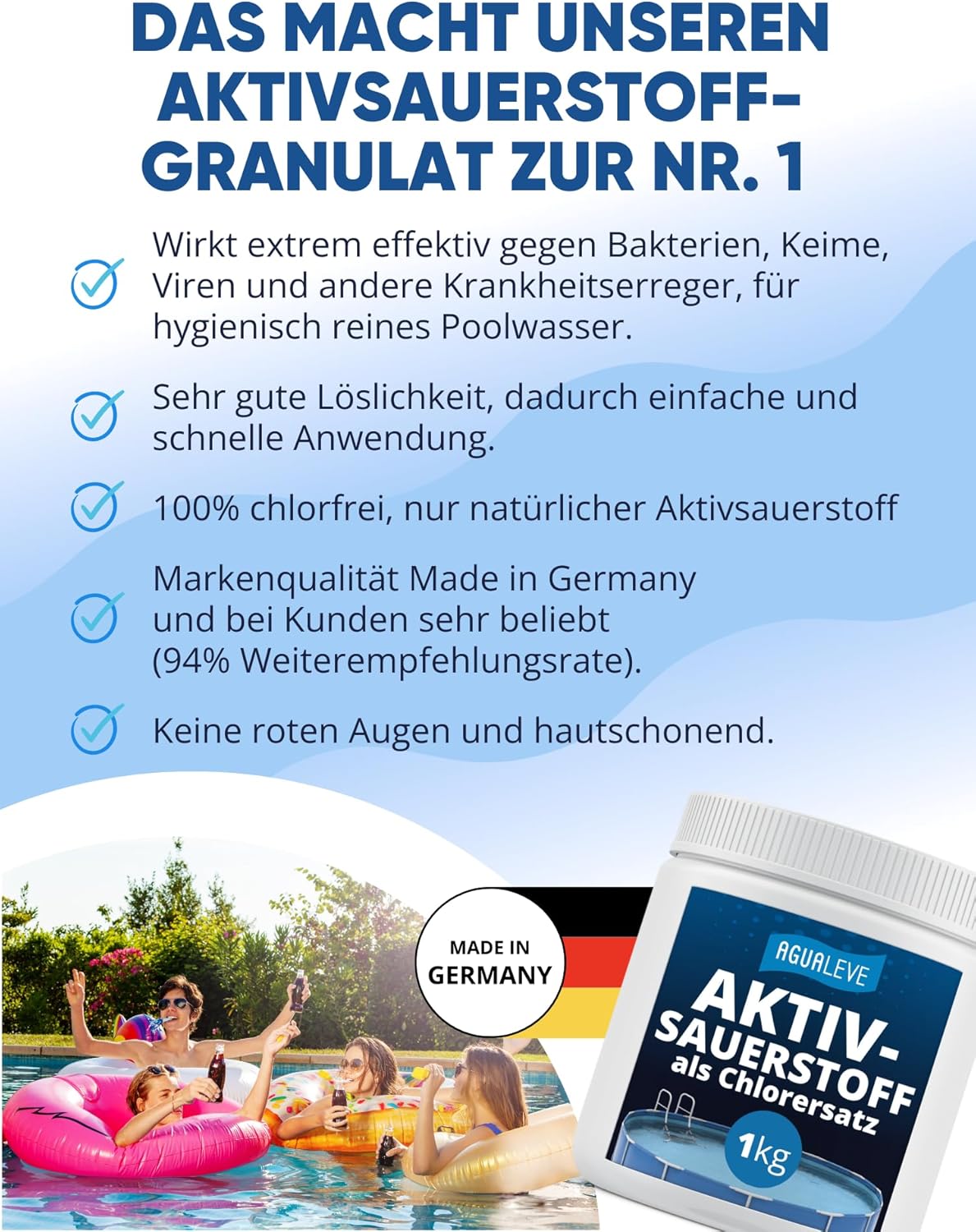 AGUALEVE Aktivsauerstoff (als Chlorersatz) 1kg