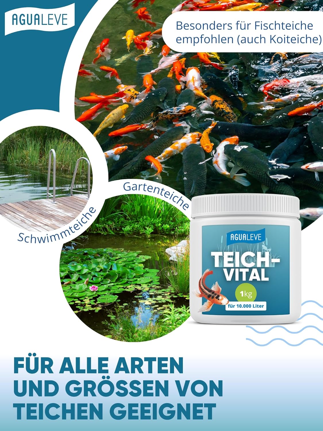 Teichvital (1 kg oder 2,5 kg) ideale Wasserwerte AGUALEVE®