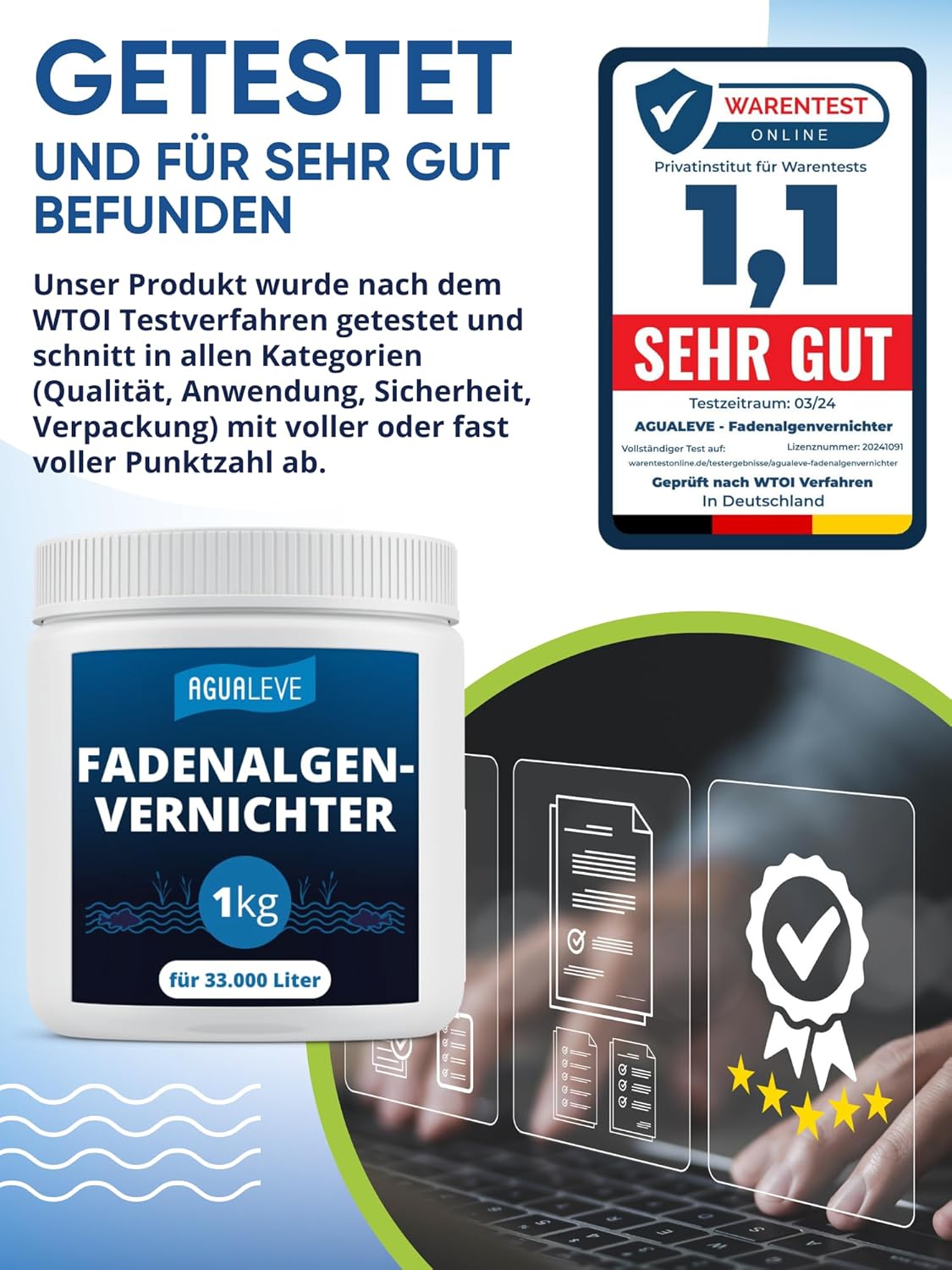 Fadenalgenvernichter 1kg AGUALEVE