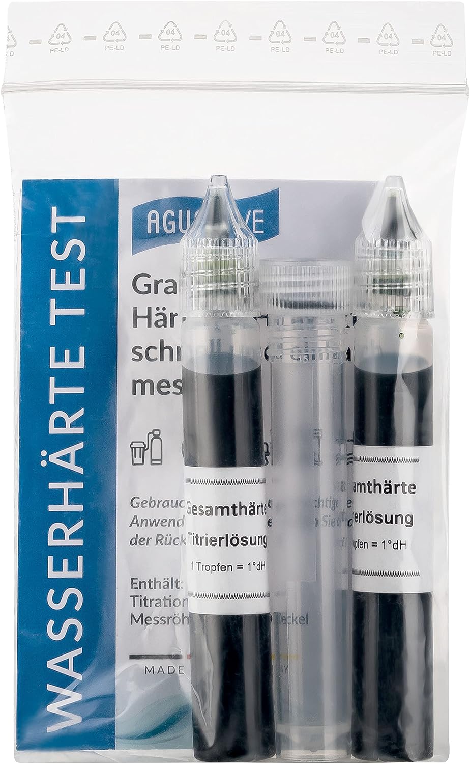 AGUALEVE Wasserhärte Test (als 1x 15ml & 2x 15ml erhältlich)