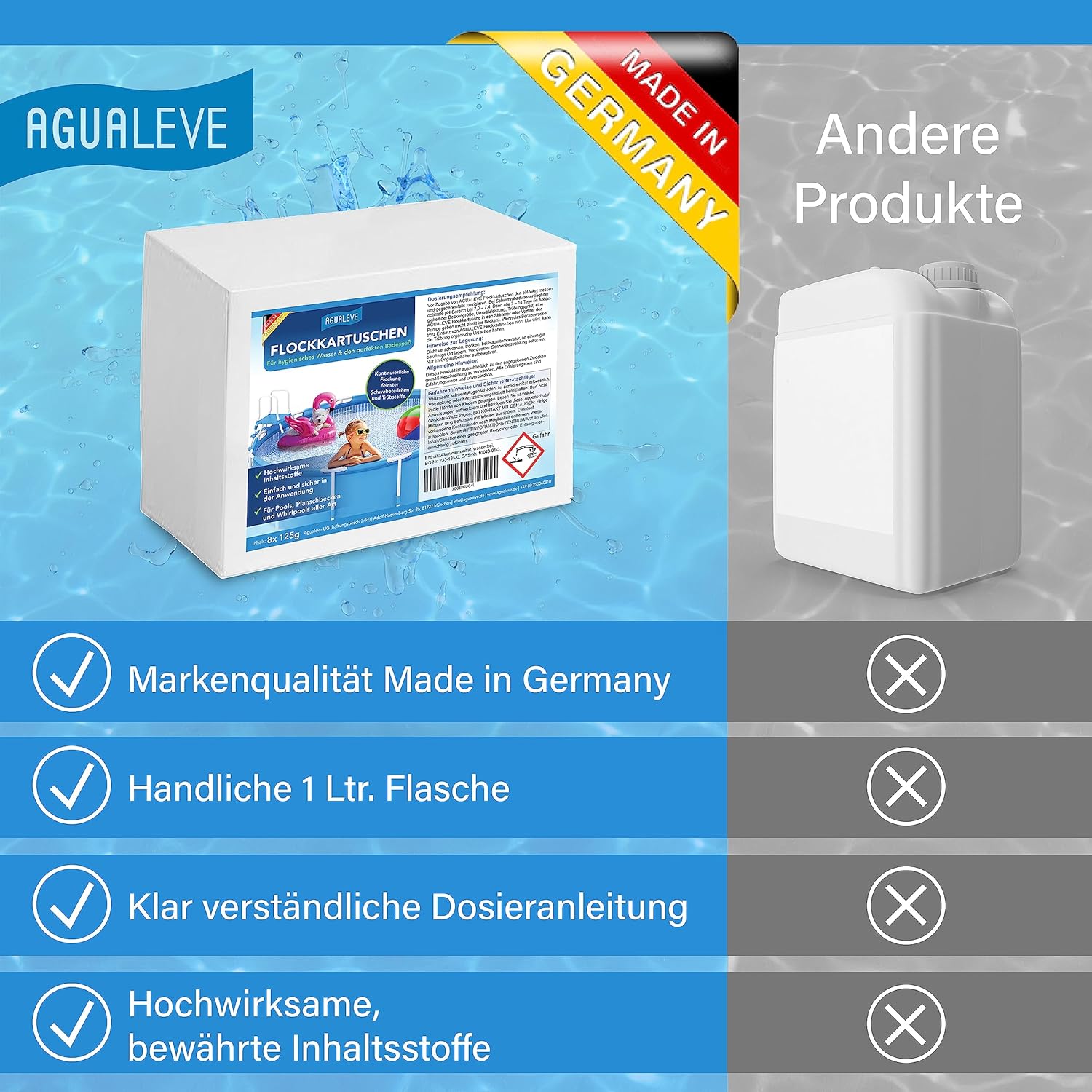 Flockkartuschen Pool 1kg (8x125g)