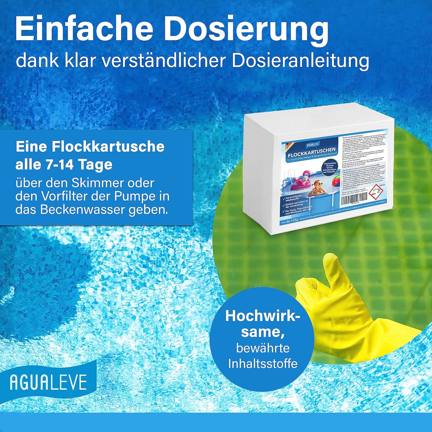 Flockkartuschen Pool 1kg (8x125g)