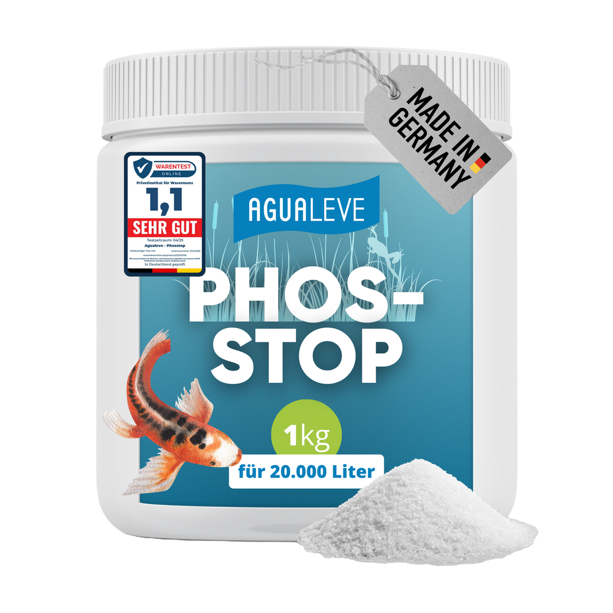 Phosstop 1kg Phosphatbinder für Teiche AGUALEVE®