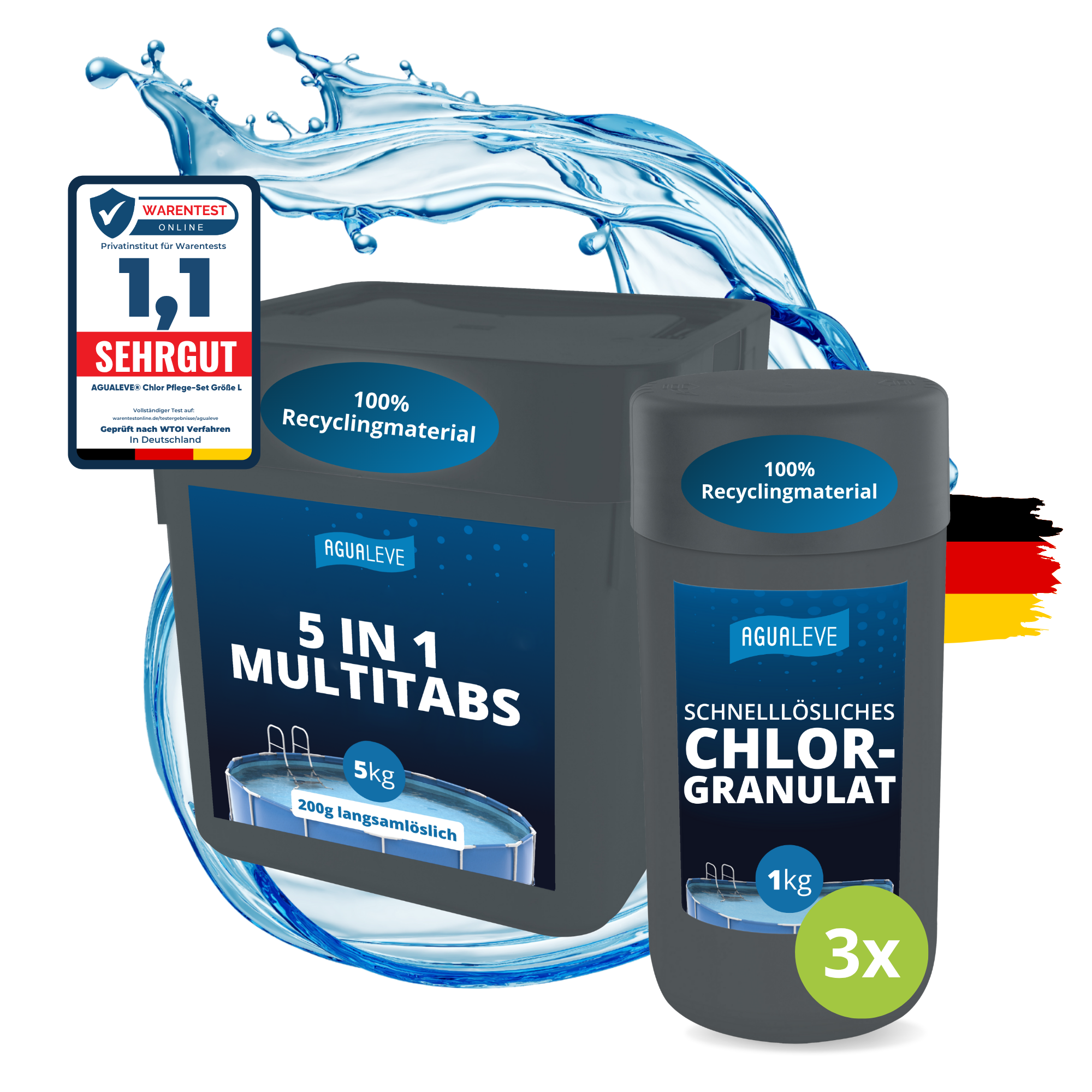 Chlor Pflege-Set Pool