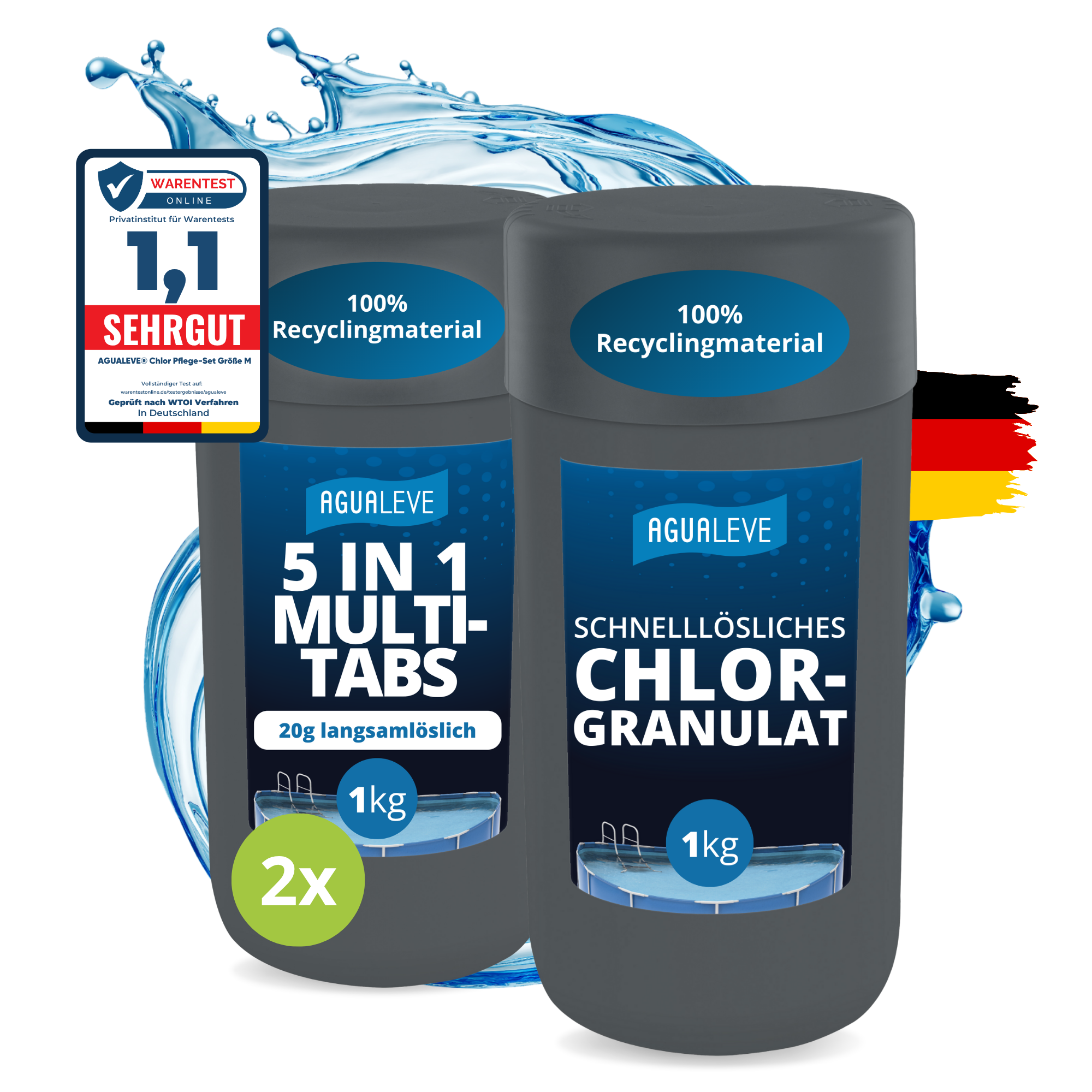 Chlor Pflege-Set Pool